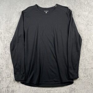 Segments Top Womens XXL Black 100% Merino Wool Pullover Long Sleeve Base Layer